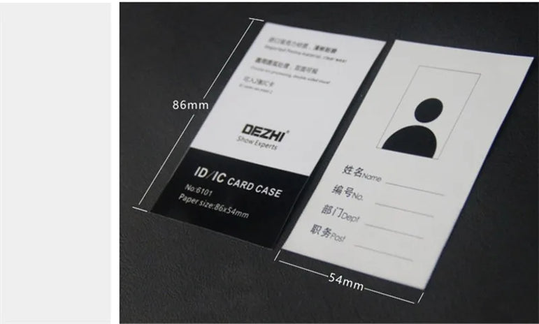 ID Card Holder Keychain Desk Accessories Photocard Holder Business Card Holder Stationery Organizer Clip Holder Office Supplies