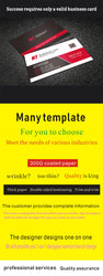500pcs free design, customized 300gms logo printing business card, double-sided and full color printing, round