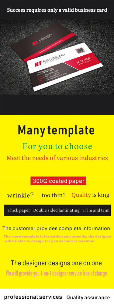 500pcs free design, customized 300gms logo printing business card, double-sided and full color printing, round