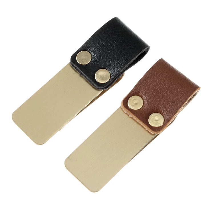 1Pc Metal Leather Pen Holder Brass Stainless Steel Pencil Clip Vintage Dairy Notebook Metal Clip Clipboards Pen Holder Pen Clip