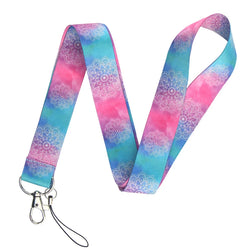 LT683 Cute Sloth Painting Art Neck Strap Lanyards Keychain Badge Holder ID Card Pass Hang Rope Lariat Key Ring Accessories Gifts