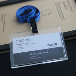 ID Card Holder Keychain Desk Accessories Photocard Holder Business Card Holder Stationery Organizer Clip Holder Office Supplies