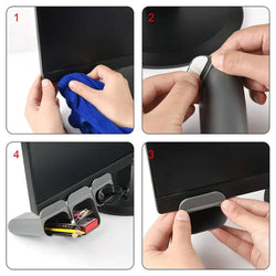 Creative Pasteable Pen Holder Desktop Storage Boxes Office Pen Organizer Ruler Sundries Storage School Stationery Pencil Pot