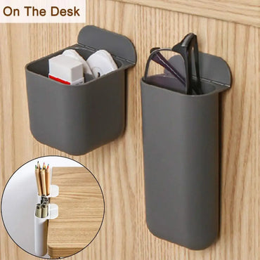 Creative Pasteable Pen Holder Desktop Storage Boxes Office Pen Organizer Ruler Sundries Storage School Stationery Pencil Pot
