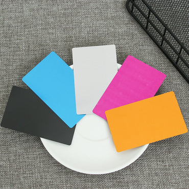 50Pcs/Set DIY Laser Engraving Metal Business Card Aluminum Alloy Blank Card for Marking Special Logo Printing Card Office Supply