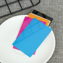 50Pcs/Set DIY Laser Engraving Metal Business Card Aluminum Alloy Blank Card for Marking Special Logo Printing Card Office Supply