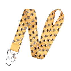 LT683 Cute Sloth Painting Art Neck Strap Lanyards Keychain Badge Holder ID Card Pass Hang Rope Lariat Key Ring Accessories Gifts