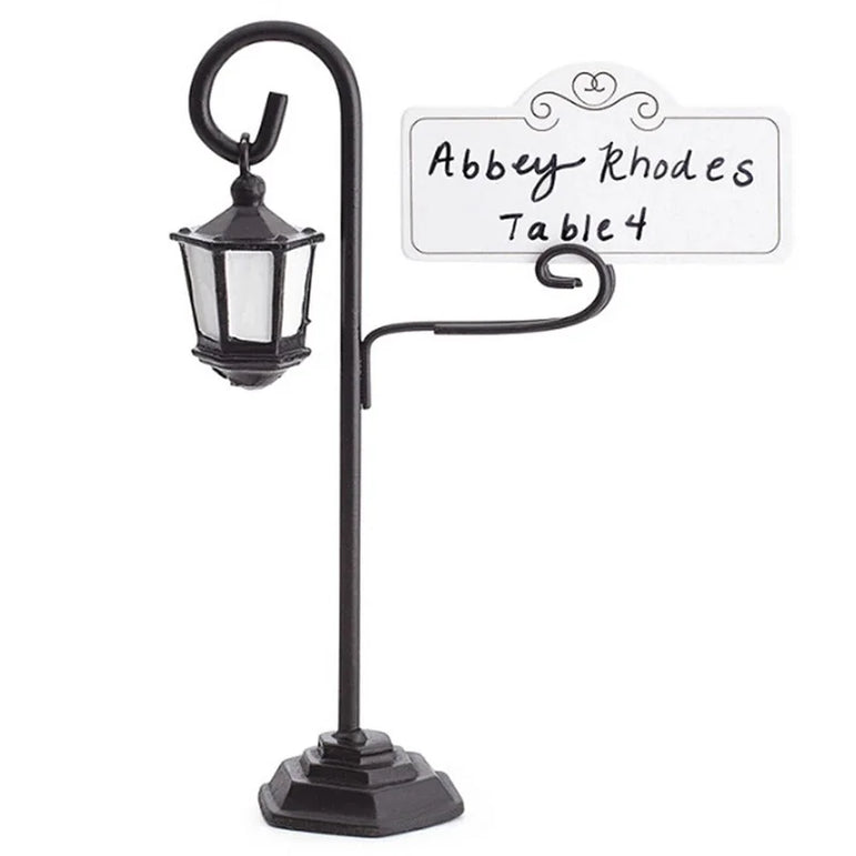 1Pcs Streetlight Shape Wedding Favors Supplies Decoration Reception Clip Number Place Cards Name Holder Seat Desk Accessories
