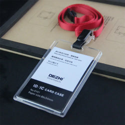 ID Card Holder Keychain Desk Accessories Photocard Holder Business Card Holder Stationery Organizer Clip Holder Office Supplies