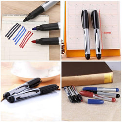 3pcs/set Classic Black Red Blue Permanent Marker Indelible Waterproof Oily Pens Waterproof Markers Pen Office School Stationery