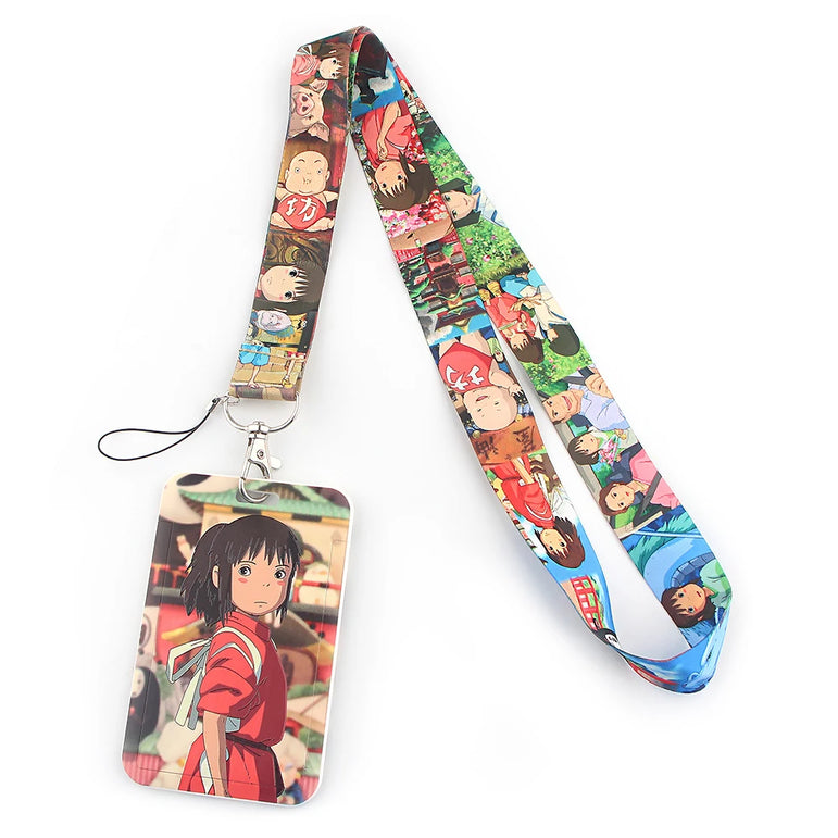 YL188 New Anime Icons Office Lanyard ID Card Badge Holder Pendant Keychain Pass Gym Mobile Kids Key Rings Accessories Gifts