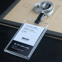 ID Card Holder Keychain Desk Accessories Photocard Holder Business Card Holder Stationery Organizer Clip Holder Office Supplies