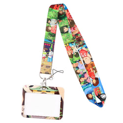 YL188 New Anime Icons Office Lanyard ID Card Badge Holder Pendant Keychain Pass Gym Mobile Kids Key Rings Accessories Gifts