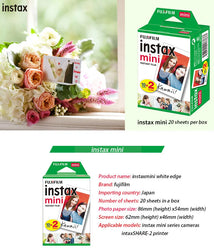 10-100 sheets Fuji Fujifilm instax mini 11 9 8 white Edge films for instax Instant Camera mini 8 9 7s Photo paper
