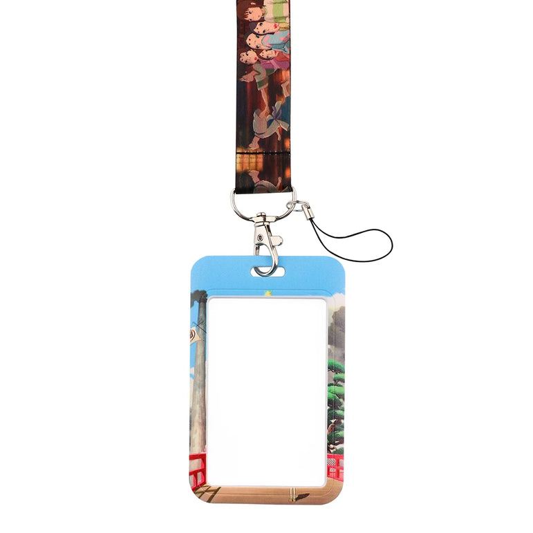 YL188 New Anime Icons Office Lanyard ID Card Badge Holder Pendant Keychain Pass Gym Mobile Kids Key Rings Accessories Gifts