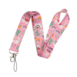 LT683 Cute Sloth Painting Art Neck Strap Lanyards Keychain Badge Holder ID Card Pass Hang Rope Lariat Key Ring Accessories Gifts