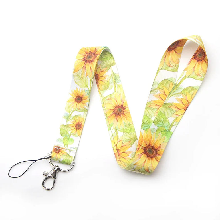 LT683 Cute Sloth Painting Art Neck Strap Lanyards Keychain Badge Holder ID Card Pass Hang Rope Lariat Key Ring Accessories Gifts