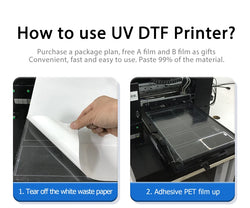 20 50 100PCS UV DTF AB film for all UV printers after transfer metal glass wood plastic Acrylic silicone waterproof sticker