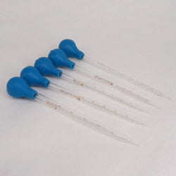 1ml 2ml 3ml 5ml 10ml Glass Graduated Pipette with Rubber Bulb Lab Chemistry Dropper Dispensing