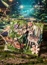 30pcs/lot Memo Pads Material Paper Night Forest Junk Journal Scrapbooking Cards Retro Background Decoration Paper