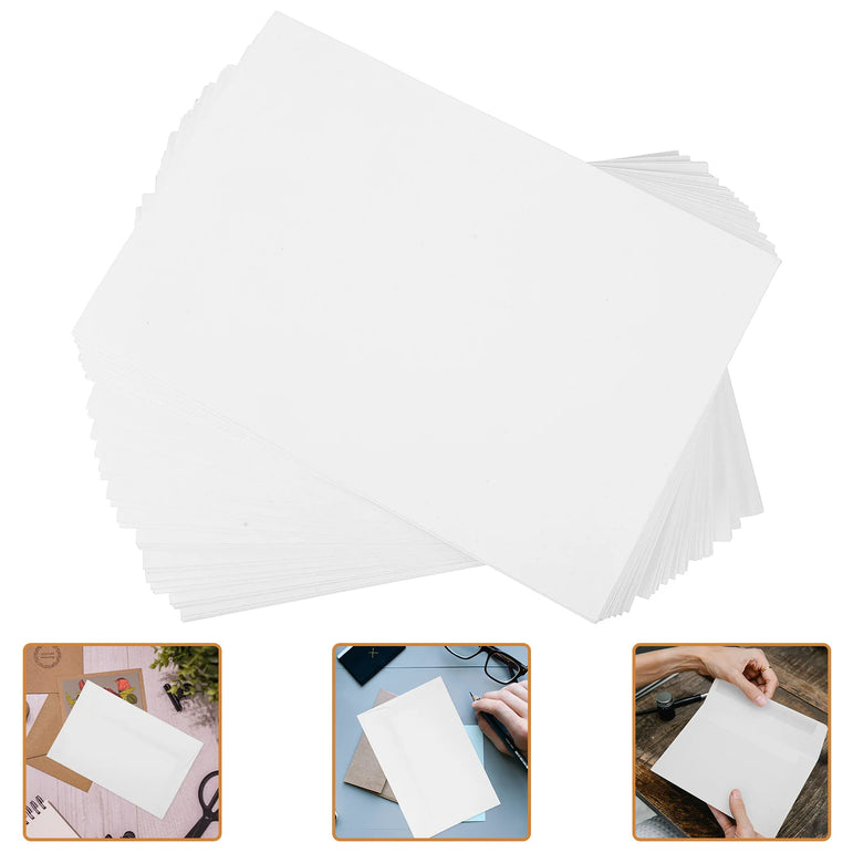 50Pcs Invitation Card Blank Brown Paper Envelope Paper Set Retro Style Suitable For Christmas Valentine's Day And Other Festival