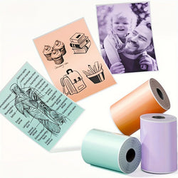 Self-Adhesive Instant Camera Print Refill Paper- Photo Printer Thermal Paper Rolls Instant Print Camera Refill Paper,57x30mm