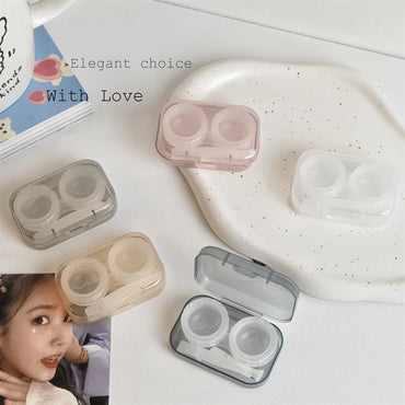 Contact lens storage box set plastic tweezers silicon suction rod set storage set