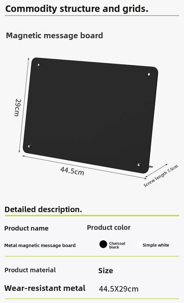 Desktop magnetic large-sized whiteboard, handwritten ironwork sign, coffee shop, standing blackboard billboard