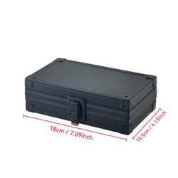 Carbon Fiber Pattern Trading Card Storage Case with Removable Dividers for PSA/BGS/CGC Graded Sports Slab Holder Box Organizer