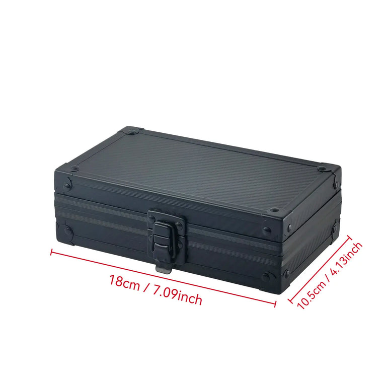 Carbon Fiber Pattern Trading Card Storage Case with Removable Dividers for PSA/BGS/CGC Graded Sports Slab Holder Box Organizer