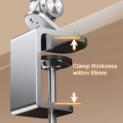 Book Stand for Reading Adjustable with 360° Rotating Base with Elastic Page Clip for Recipe Cookbooks Magazines Tablets Laptops