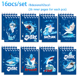 16pcs Football Mermaid Animals Mini Spiral Pocket Notebooks Memo Pad Coil Booklet Notepads For Kids Gifts Party School Diaries