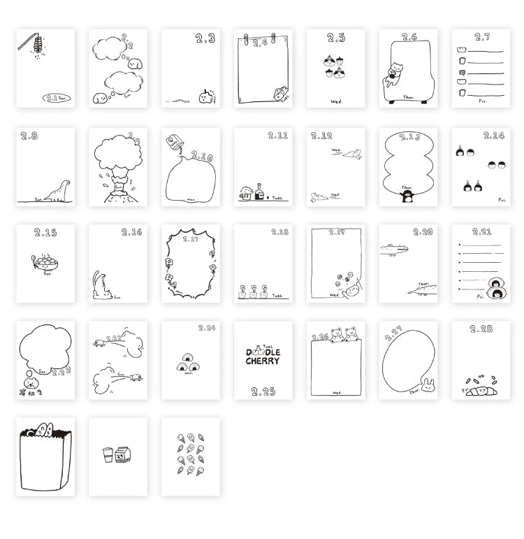 Journal GO 372 sheets 2025 Mini Calendar Note Portable Memo Calendar Student Stationery Delicate Calendar School Office Supplies
