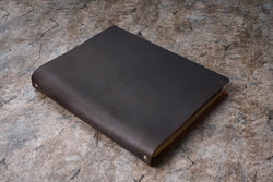 First-layer Cowhide Notebook A4 Enlarged Notebook Crazy Horse Leather Binder Thickened Sketchbook Retro Notepad Gift Notebook