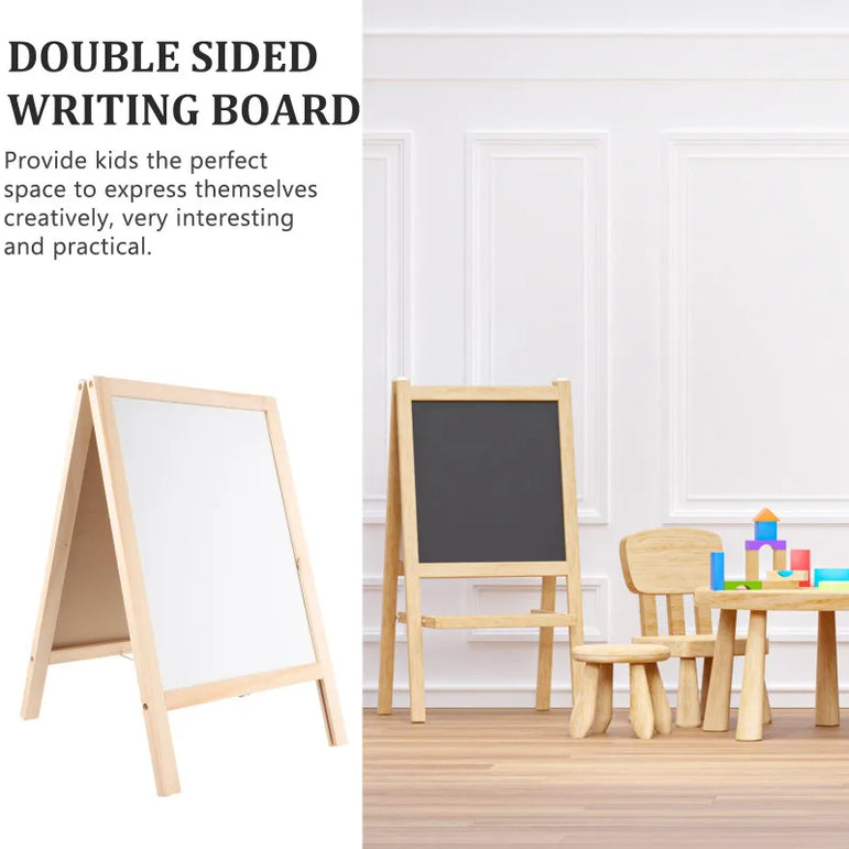 Set Double Sided Whiteboard Chalkboard Kids Sign Signs Easel Writing Stand Board Erasable Standing Wedding Table Message Student