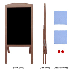 Wooden A-Frame Sign Freestanding Message Chalkboard Sidewalk Blackboard