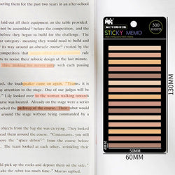 300 Sheets Posted It Transparentes Sticky Notes Self-Adhesive Annotation Read Books Bookmarks Tabs Notepad Aesthetic Stationery