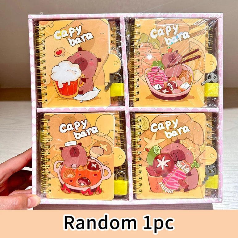 A7 Cartoon Capybara Coil Notebook Kawaii Learning Coil Book Cute Study Pocket Notepad Small Notebook School Stationery 
﻿ 
﻿