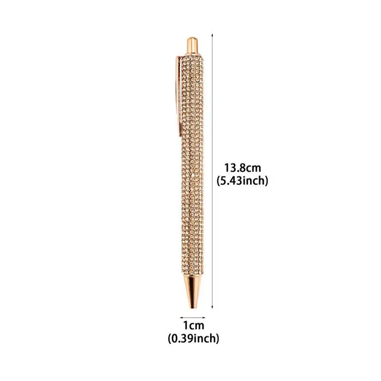 Rhinestone Ballpoint Pen Fancy Sparkly Crystal Pens Retractable Bling Ballpoint Pen Cute For Women Writing Drawing Journaling