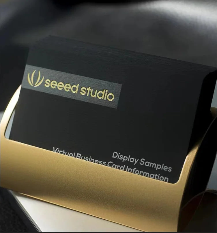 High-end Dusiness Card Customization 500g Dlack Card Paper Business Hot Stamping Free Design Business Card Custom Printing