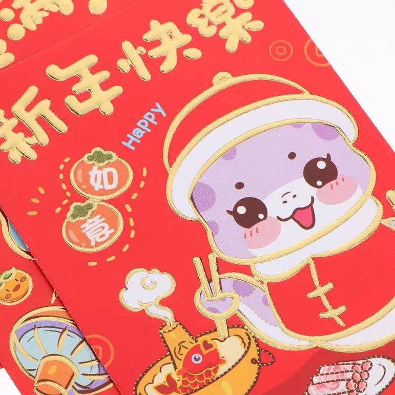 36 Pcs Cartoon Snake Envelope Paper Red Packets Chinese New Year Supply Creative Red Packet Spring Festival Present Lucky Money