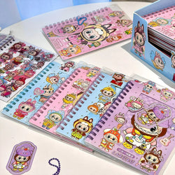 1/3/5 Pcs Cartoon Anime Cute Bunny Print Booklet Roll Book Sticker Combo Book Student Decompress Diy Booklet Material Gift