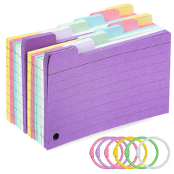300 Sheets Coil Memo Pad Index Cards Colored Lined Rings Study Learning Flash Ruled Notebooks Writing Pads Vocabulary Memory