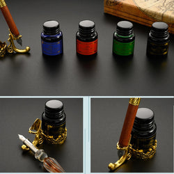 European Dip Pen Fountain Retro Starry Sky Glass Ink Calligraphy Student Writing Exquisite Stationery Dip Pen Sets Gift