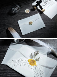 20PCS/Lot Semi-transparent Sulfuric Acid Paper Envelopes For DIY Postcard Card Storage Wedding Invitation Gift Packing