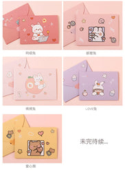 Bear Rabbit Blessing Thank Envelope Ins Cartoon Decoration Letter Paper 9 Styles Beautiful Cartoon Greeting Card New Year Gift