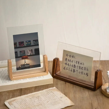 6 In Walnut Beech Photo Frame Wooden Kpop Idol Photo Display Wedding Party Picture Holder Desktop Office Photo Decor CardHolder