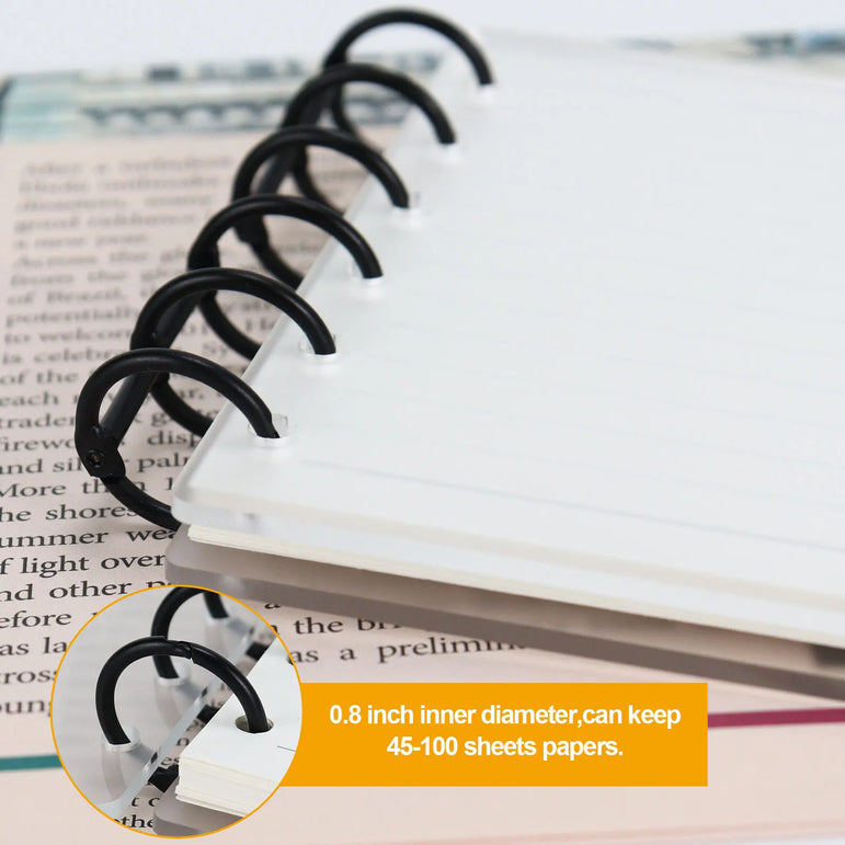 A7 Frosting Thick line Acrylic Loose Leaf Binder Cover DIY Account Book Journal Planner Office Stationery Supplies