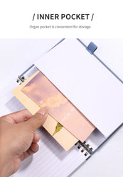 Spiral Password Keeper Book 56 Sheets Alphabetical Tabs Notebook PU Leather Cover Pen Holder Secure Internet Password Organizer