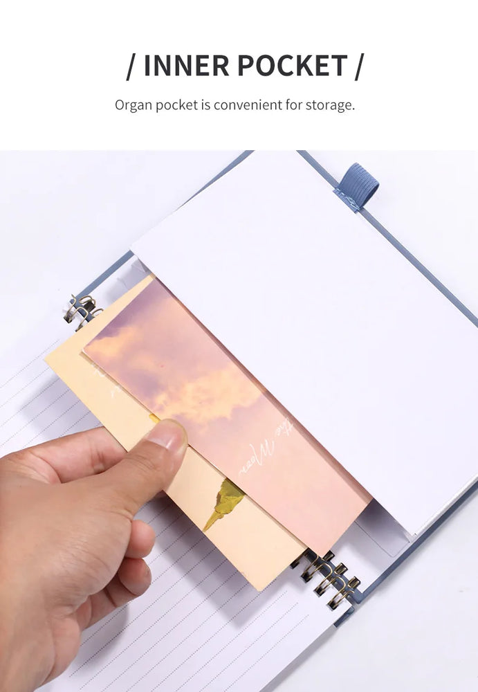 Spiral Password Keeper Book 56 Sheets Alphabetical Tabs Notebook PU Leather Cover Pen Holder Secure Internet Password Organizer